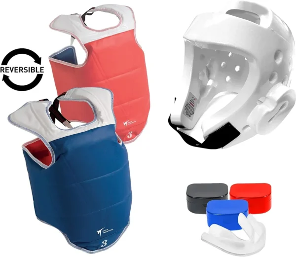 ADI-SGS-WHT-02 Taekwondo Sparring Gear Set Manufacturer | Ravine International