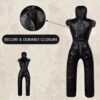 180cm Rexine Unfilled Grappling Dummy - Full Black for BJJ, MMA, Judo | Ravine International