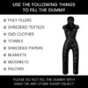 180cm Rexine Unfilled Grappling Dummy - Full Black for BJJ, MMA, Judo | Ravine International