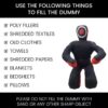 WhatsApp Image 2026-09-23 at 8.51.22 PM (1) Canvas Unfilled Sitting Grappling Dummy - Red & Black for BJJ, MMA, Judo | Ravine International